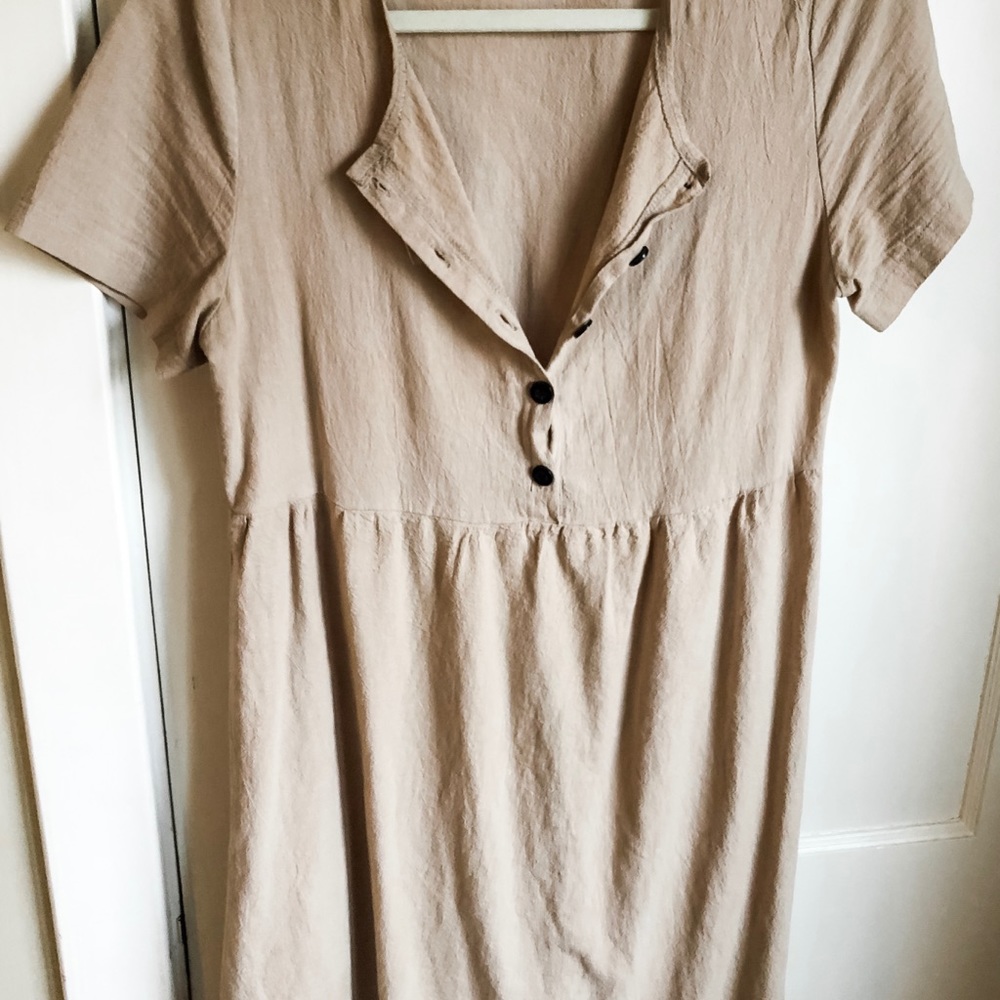 Simple khaki summer dress